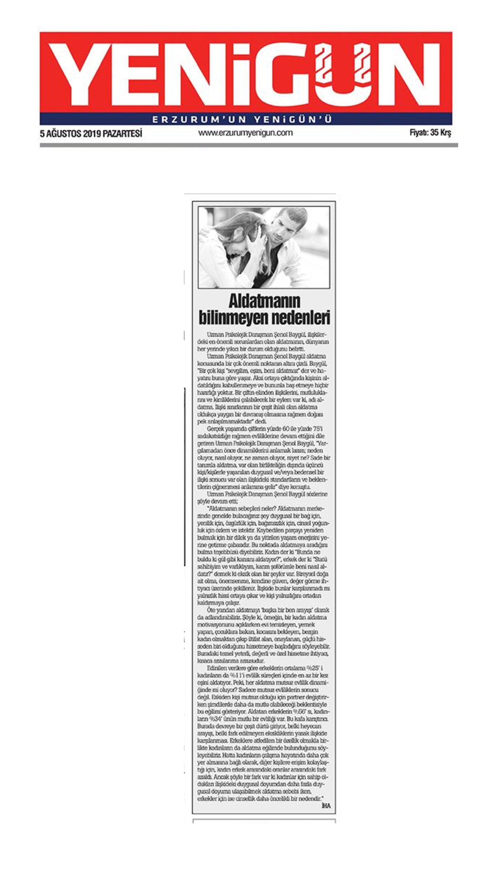 aldattıktan sonra barışmak